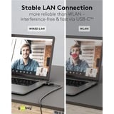 goobay Cable Ethernet USB-C 3.2 Gen2 conector > conector RJ-45, Adaptador de red negro/Plateado