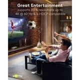 goobay Caja conmutadora HDMI manual 2 a 1 (4K @ 60Hz), Conmutador HDMI negro/Plateado