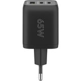 goobay Cargador rápido USB-C Nano, PD, GaN, 65 vatios negro
