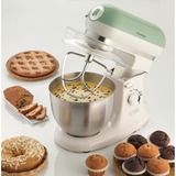 Ariete 1588/04 Batidora de varillas 1200 W Verde, Robot de cocina verde claro/Crema, Batidora de varillas, Verde, Amasar, Mezcla, 5,5 L, Giratorio, Acero inoxidable