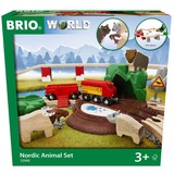 BRIO Nordic Animal Set, Ferrocarril Nordic Animal Set, Maqueta de tren y ferrocarril, Niño, Plástico, Madera, 26 pieza(s), 0,3 año(s), Multicolor