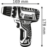 Bosch GSR 10,8-2-LI Professional Sin llave Negro, Azul, Rojo, Taladro/destornillador azul/Negro, 8-2-LI Professional, Taladro de pistola, Sin llave, Negro, Azul, Rojo, 1 cm, 1,9 cm, 1 cm