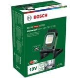 Bosch UniversalWorkLight 18V-2100 Negro, Verde, Foco de obra 1500 mAh, Negro, Verde, Luz de trabajo independiente