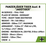 COBI Panzerjäger Tiger Ausf. B Jagdtiger, Juegos de construcción 