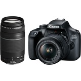 Canon EOS 4000D KIT (18-55 mm III + 75-300mm III), Cámara digital negro