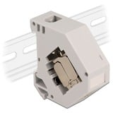 DeLOCK Adaptador de carril DIN con módulo Keystone RJ-45 > Cat.6a LSA gris