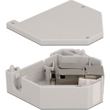 DeLOCK Adaptador de carril DIN con módulo Keystone RJ-45 > Cat.6a LSA gris