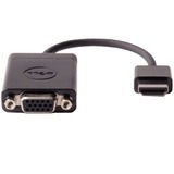Dell Adaptador de HDMI a VGA de negro, 0,17 m, HDMI, VGA (D-Sub), Macho, Hembra, Derecho