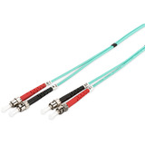 Digitus Cable de parche LWL, dúplex, conector ST > ST, multimodo OM3 turquesa