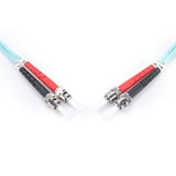 Digitus Cable de parche LWL, dúplex, conector ST > ST, multimodo OM3 turquesa