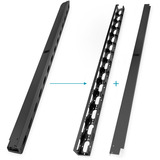Digitus Canales de gestión de cables para armarios de servidor de 42U, Guía para cable negro