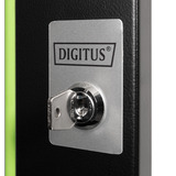 Digitus Puerta frontal de vidrio para carcasa de pared de 19" 7HE serie Unique, Panel frontal negro