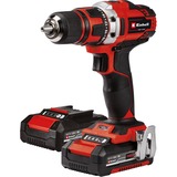 EINHELL Atornillador inalámbrico Power X-Change TE-CD 18/40-1 Li, 18 Voltios, Taladro/destornillador rojo/Negro