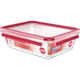 Emsa CLIP & CLOSE N1041100 recipiente de almacenar comida Rectangular Caja 2 L Transparente 1 pieza(s) transparente/Rojo, Caja, Rectangular, 2 L, Transparente, Vidrio, 420 °C