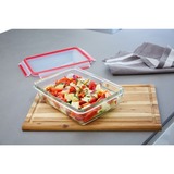 Emsa CLIP & CLOSE N1041100 recipiente de almacenar comida Rectangular Caja 2 L Transparente 1 pieza(s) transparente/Rojo, Caja, Rectangular, 2 L, Transparente, Vidrio, 420 °C