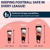 HUDORA Espinilleras con protección para el tobillo, Protectores rojo