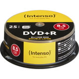 Intenso DVD+R 8.5GB 8x Double Layer 25er Cakebox 8,5 GB DVD+R DL 25 pieza(s), DVDs vírgenes DVD+R DL, 120 mm, Caja para pastel, 25 pieza(s), 8,5 GB