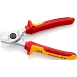 KNIPEX 95 16 165 alicate Alicates cortaalambres, Alicates de corte Alicates cortaalambres, 1,5 cm, Cromo, De plástico, Rojo/Amarillo, 16,5 cm