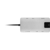 Kensington Dock móvil USB-C® sin Driver 8 en 1 UH1400P, Estación de acoplamiento plateado, USB 3.2 Gen 1 (3.1 Gen 1) Type-C, 85 W, 10,100,1000 Mbit/s, Negro, Plata, MicroSD (TransFlash), SD, China