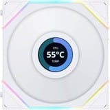 Lian Li UNI FAN TL120 LCD, Ventilador blanco, Reverse Blade, 124 mm