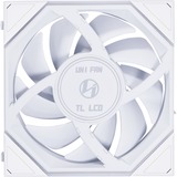 Lian Li UNI FAN TL120 LCD, Ventilador blanco, Reverse Blade, 124 mm