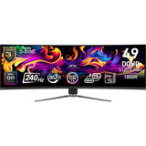 MSI MPG 491CQPXDE QD-OLED pantalla para PC 124,5 cm (49") 5120 x 1440 Pixeles Dual QHD Negro, Monitor de gaming negro, 124,5 cm (49"), 5120 x 1440 Pixeles, Dual QHD, QD-OLED, 0,03 ms, Negro