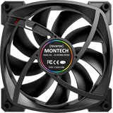 Montech RX120 PWM 120x120x25, Ventilador negro