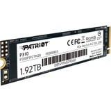 Patriot P310 M.2 1920 GB PCI Express 3.0 NVMe, Unidad de estado sólido 1920 GB, M.2, 2100 MB/s