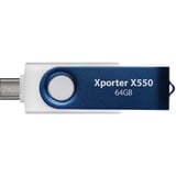 Patriot Xporter X550 64GB, Lápiz USB azul/blanco