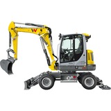 SIKU Wacker Neuson EW65 vehículo de juguete, Automóvil de construcción amarillo/Gris, Excavadora, Negro, Gris, Amarillo