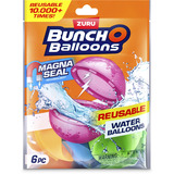 ZURU Bunch O Balloons - Globos de agua reutilizables paquete de 6, Juguetes de agua 