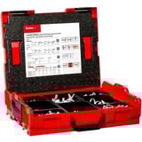 fischer L-BOXX 102 Elektro, Pasador gris claro/Rojo