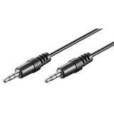 goobay 51659 cable de audio 2,5 m 3,5mm Negro negro, 3,5mm, Macho, 3,5mm, Macho, 2,5 m, Negro