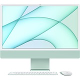 Apple iMac Apple M 61 cm (24") 4480 x 2520 Pixeles 8 GB 256 GB SSD PC todo en uno macOS Big Sur Wi-Fi 6 (802.11ax) Verde, Sistema MAC verde/Verde claro, 61 cm (24"), 4.5K Ultra HD, Apple M, 8 GB, 256 GB, macOS Big Sur