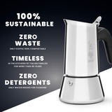 Bialetti Venus 0,23 L Negro, Acero inoxidable, Cafetera espresso plateado, 0,23 L, Negro, Acero inoxidable, 4 tazas, Acero inoxidable, Venus Induction, CE