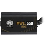 Cooler Master MWE BRONZE 550 V3 230V, Fuente de alimentación de PC negro