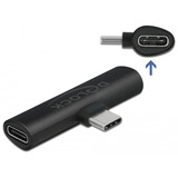 DeLOCK 64114 cambiador de género para cable USB Type-C 2 x USB Type-C Negro, Adaptador negro, USB Type-C, 2 x USB Type-C, Negro