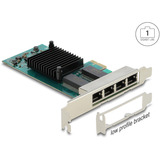 DeLOCK PCI Express x1 a 4 x RJ45 Gigabit LAN i350, Adaptador de red 