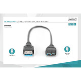 Digitus Cable de conexión USB 3.2 Gen 1 USB-A > Micro USB-B negro