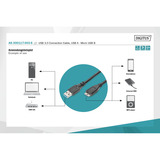 Digitus Cable de conexión USB 3.2 Gen 1 USB-A > Micro USB-B negro