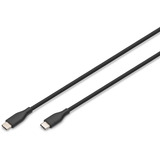 Digitus Cable de conexión de silicona USB 2.0 USB-C > USB-C negro