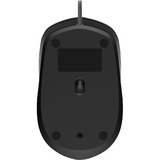 HP Ratón con cable 150 negro, Ambidextro, Óptico, USB tipo A, 1600 DPI, Negro