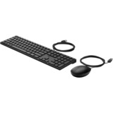 HP Teclado y ratón con cables Desktop 320MK, Juego de escritorio negro, Completo (100%), USB, Negro, Ratón incluido