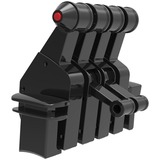 Honeycomb Aeronautical Throttle Pack für Airbus A319 - A380, Palancas de empuje negro