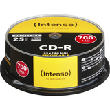 Intenso CD-R 700MB 25 pieza(s), CDs vírgenes 52x, CD-R, 120 mm, 700 MB, Caja para pastel, 25 pieza(s)