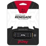 Kingston FURY FURY Renegade M.2 4000 GB PCI Express 4.0 3D TLC NVMe, Unidad de estado sólido negro, 4000 GB, M.2, 7300 MB/s