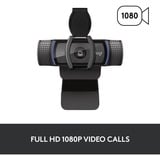 Logitech 960-001252 cámara web 1920 x 1080 Pixeles USB Negro, Webcam negro, 1920 x 1080 Pixeles, Full HD, 30 pps, 720p, 1080p, Tapa de privacidad, 78°