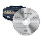 MediaRange MR466 DVD en blanco 8,5 GB DVD+R DL 10 pieza(s), DVDs vírgenes DVD+R DL, Caja para pastel, 10 pieza(s), 8,5 GB
