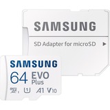 Samsung MB-MC64S 64 GB MicroSDXC UHS-I, Tarjeta de memoria blanco, 64 GB, MicroSDXC, UHS-I, 160 MB/s, Class 1 (U1), V10