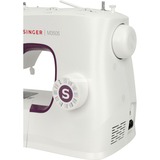 Singer M3505 máquina de coser Máquina de coser semiautomática Electromecánica blanco/Violeta, Blanco, Máquina de coser semiautomática, Costura, 1 paso, palanca, Giratorio, Barra de desplazamiento, Electromecánica